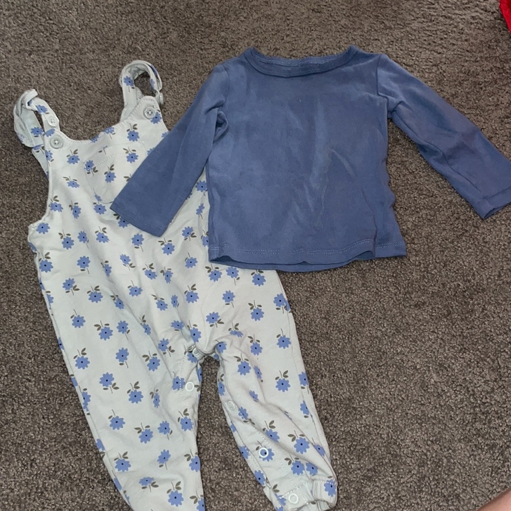 Super cute baby girl overall set
